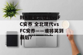 韩K联全北现代vsFC安养 全北现代vsFC安养——谁将笑到最后？